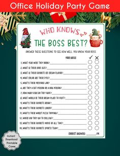 the office holiday party game is shown