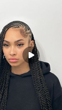 6 Braid Cornrow Hairstyles, Trending Hairstyles With Braids, Braided Cornrow Hairstyles Side Part, Hair Styles Braids For Black Women, Twist Braids Cornrows Hairstyles, Half Lemonade Braids Half Island Twist, Fulani Braids Hairstyles Side Part, Cornrows And Braids At The Back, Stitch Braids And Knotless