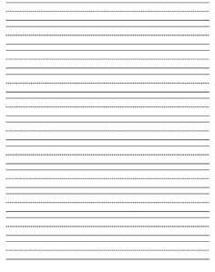 lined paper with lines in the middle and one line at the bottom, on white background