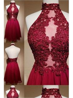 Renda Kebaya, Burgundy Homecoming Dress, Prom Dress Burgundy, Burgundy Prom, Backless Dress Short, Cheap Homecoming Dresses, Burgundy Prom Dress, Lace Prom Dress, Burgundy Lace