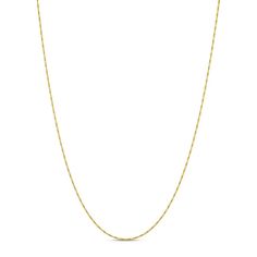 This 18-inch link chain necklace for her is crafted of amazing 14K yellow gold. The chain secures with a lobster clasp. Classic Link Rope Chain Necklace For Formal Occasions, Formal Gold Rope Chain Link Necklace, 14k Gold Link Rope Chain Necklace, 14k Yellow Gold Cable Chain Necklace, Classic Rope Chain Necklace, Classic Rope Chain Necklace With Delicate Link, Formal Yellow Gold Rope Chain Necklace, Gold Figaro Rope Chain Necklace, Elegant 14k Gold Rope Chain Necklace For Formal Occasions