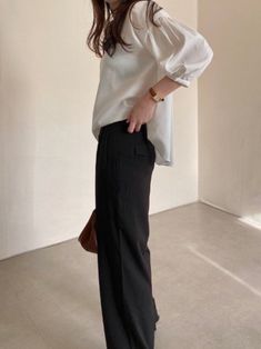 Chic, classic trendy trousers with wide leg and two pin tucks. Extra wide leg creates a chic silhouette and comfortable fit. Suit pants for casual or dress wear. Model is in MINUSEY S. ✔️ Free worldwide express shipping over $100✔️ Loved by 6,500+ customers✔️ Limited edition collections, maximum style⠀⠀⠀⠀⠀⠀⠀⠀⠀Stay ahead of the trend with can’t-find-anywhere-else staples. Your closet will thank you 💕 * MINUSEY S = EU 34, US 2* MINUSEY M = EU 36, US 4* 97% Polyester / 3% Spandex* Dry clean* Made in Korea - Model Height: 172cm/5'7" (US2, EU34) Timeless Wide-leg Dress Pants For Business Casual, Relaxed Fit Wide-leg Dress Pants For Workwear, Timeless Wide Leg Pants For Workwear In Spring, Wide Leg Pants With Welt Pockets For Work, Classic Wide Leg Dress Pants With Relaxed Fit, Relaxed Fit High-waisted Wide Leg Pants For Business Casual, Timeless Wide Leg Dress Pants For Office, High-waisted Wide Leg Pants For Business Casual, Timeless High-waisted Wide Leg Office Pants