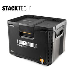 the toughbuilt stack - it tool box is open and ready to be used