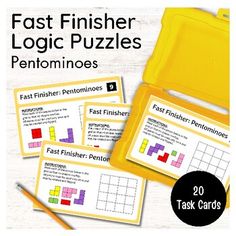 the fast finisher puzzles are in yellow plastic cases