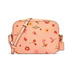 Make a statement with the Coach Women's Mini Camera Crossbody Bag with Mystical Floral Print (Faded Blush). Crafted from printed coated canvas and smooth leather, it boasts a vibrant and distinctive design. Featuring two credit card slots, inside multifunction pocket, and an outside open pocket, it offers convenient storage options. The adjustable strap allows for shoulder or crossbody wear. With a zip closure and fabric lining, it combines style and functionality seamlessly. Dimensions: 7 1/4" Perfect Purse, Mini Camera, Pink Mini, Coach Leather, Cute Bags, Canvas Leather, Coach Purses, Pink Bag, Coach Handbags