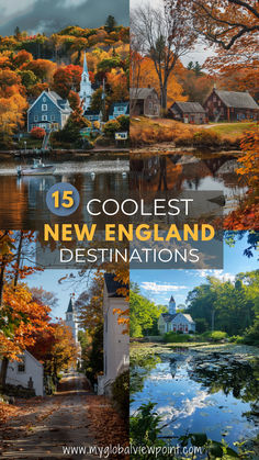 The best and most beautiful places to visit in New England Visiting New England, Fall New England Trip, Things To Do In New England In The Fall, Old New England Aesthetic, October Travel Destinations Us