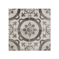 an artistic tile design in grey and white