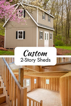 a Custom 2-story workshop shed built by Sheds Unlimited Double Shed House, 2 Story Shed To House Conversion, Tiny Home Shed Interiors, Two Story Shed House Floor Plans, 2 Sheds Connected House, We Shed Ideas, Shed Conversion Ideas Tiny House, Shed House Floor Plans, 16x20 Shed Plans