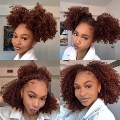 Reddish Brown Natural Hair Black Women, Medium Curly Hair Black Women, Copper Natural Hair, Red Natural Hair, Hair Guide