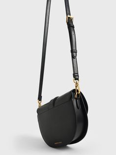 Black Gabine Saddle Bag - CHARLES & KEITH US Lily May Mac, Gabine Saddle Bag, Yoyo Cao, Aimee Song, Latest Bags, Faux Leather Heels, Charles Keith, Iconic Bags, Chic Accessories