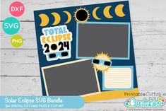 a digital scrapbook with two photos and the words total eclipse