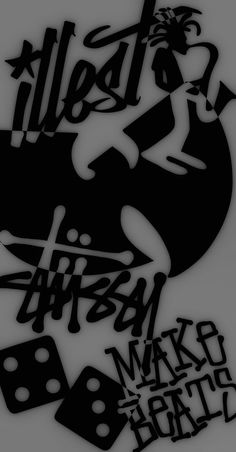 black and white photo of some type of sticker