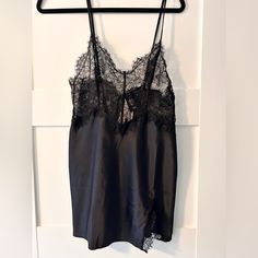 Brand New / Never Worn. Still Has Tags. Fitted Lace Trim Sleepwear For Date Night, Black Lace Camisole For Night Out, Black Lace Tops For Loungewear, Black Fitted Camisole For Loungewear, Fitted Black Camisole For Daywear, Victoria's Secret Spaghetti Strap Camisole For Night Out, Black Fitted Camisole For Daywear, Fitted Black Sleepwear For Date Night, Victoria's Secret Camisole For Night Out