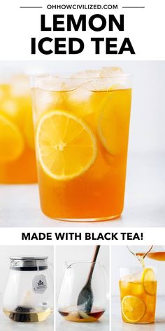 lemon iced tea with black tea