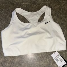 New Nike Women’s 3x Sports Bra Sfpf Home White Medium Support Activewear For Sports, Breathable Nike Activewear, White Athletic Fit Sports Bra With Go-dry, Sporty White Activewear With Medium Bust Support, Sporty Tops With Medium Bust Support For Sports, Nike Solid Activewear For Sports, Nike Activewear For Sports, White Sports Bra With Medium Support, White Sports Bra With Medium Support Padding