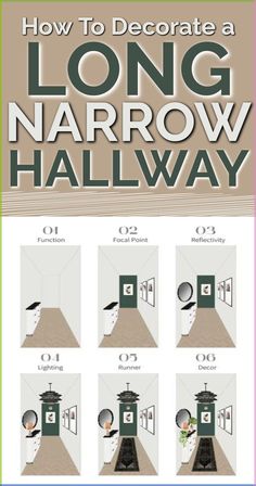 how to decorate a long narrow hallway with step by step instructions on the front cover