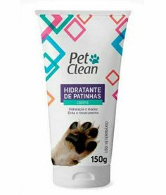 a tube of toothpaste with a dog's face on it and the words pet clean written in spanish