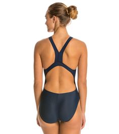 iSwim Essential Solid Wide Strap One Piece Swimsuit at SwimOutlet.com - The Web's most popular swim shop Sporty T-back Swimwear For Swimming, Sports Racerback Swimwear With Mesh Back, Sports Mesh Back Racerback Swimwear, Blue One-piece Swimwear For Water Polo, Sports Swimwear With Mesh Back, Racerback Swimwear With Mesh Back, Sporty Moisture-wicking Swimwear For Diving, Sports Swimwear With Mesh Back And Stretch, Sports Swimwear With Closed Back