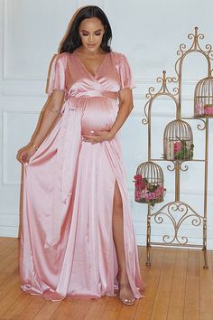 White Maternity Gown, Pink Maternity Gown, Luxury Baby Shower, Baby Shower Outfit For Guest, Baby Shower Gown, Lace Maternity Gown, Maternity Wrap Dress, Dolly Dress, Maternity Gown