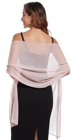 PRICES MAY VARY. Two size available: 79"×18"(200×45cm),79"×27"(200×70cm). The material of this scarf is different from traditional chiffon, which is made of transparent silk. It has luster like pearls,lightweight, silky and beautiful. This lightweight women's shawl is very convenient to carry and can wonderfully cover your shoulders. It is an excellent combination for daily life, travels, parties, weddings, dances, or any other festivals. This shawl is very comfortable to wear as a package or sc Bridal Scarf, Scarf Shop, Evening Party Dresses, Chiffon Shawl, Chiffon Evening Dresses, Different Dresses, Women Shawl, Evening Party Dress, Sheer Dress