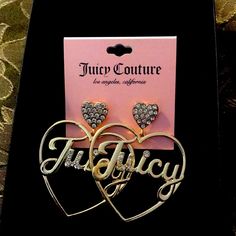 New Earrings Never Used Good Condition Paris Hilton Earrings, Couture Earrings, Juicy Couture Earrings, Juicy Couture Jewelry, New Earrings, Couture Jewelry, Juicy Couture, Shop Earrings, Jewelry Earrings