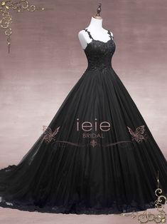 Black Lace Ball Gown Wedding Dress - Faith by ieie Bridal Untraditional Wedding Dress, Untraditional Wedding, Making A Wedding Dress, Wedding Dresses Lace Ballgown