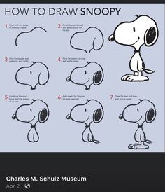 how to draw snoopy from the peanuts movie by charles m schuz museum