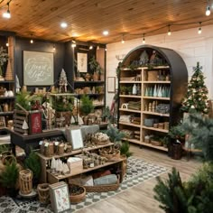 a store filled with lots of christmas decorations