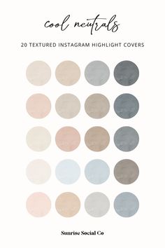 the color palettes for this instagram cover