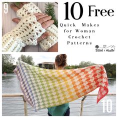 crochet patterns for gloves and mittens are featured in the book 10 free quick makes for woman crochet patterns