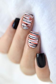 Nails Easy, Nail Tattoo, Halloween Nail Designs, Easy Nail Art