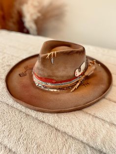 Our Custom Cowboy Collection is where western meets your unique style - our Ready To Ship hats are available for immediate shipping! Featuring luxury 100% wool hats with stiff brims, simply select a style from our available ready to ship options. Please note all ready to ship hats are sold as is, and are one of a kind designs - once they are gone, they're gone! Available listings will be updated regularly. For a custom made hat, please visit our Custom Cowboy Personalized Hat listing. CURRENTLY Personalized Cowboy Hat, Cowboy Hat Accessories, Mens Cowboy Hats, Custom Made Hats, Country Hats, Western Cowboy Hats, Personalized Hats, Chapeau Cowboy, Cow Boy