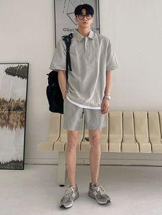 - Model is 5ft 11" (175cm) tall, 150 lbs(60kg) weight and wearing a size L.M (fitted), size L (loose).Elevate your wardrobe with our Korean T-shirt/Pants, the epitome of modern elegance and versatility of Korean Men’s Fashion. Simple Summer Outfits Men, Korean Fashion Men Casual Outfit Summer, Outfit Boy Casual, Korean Ootd Men, Casual Outfits Mens Korean, Korean Men Outfit Casual Summer, Korean Men Summer Outfit, Loose Pants Outfit Men, Short Pants Outfit Men