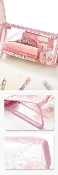 Pink Rectangular Pencil Case For Study, Pink Zipper Pouch Pencil Case For Study, Pink Pencil Organizer With Pen Holders, Pink Zipper Pouch Pencil Case For Organization, Pink Pencil Case With Zipper For Organization, Pink Pencil Case With Zipper Pouch For Organization, Pink Stationery With Pen Holders, Pink Stationery With Pen Slots For Organization, Pink Stationery With Pen Holders For Personal Use