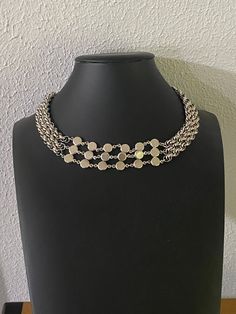 "Vintage Gorgeous Silver Three Strand Double Loop Chain Necklace/Choker, Adjustable length 11.5\" - 15\", Beautiful and Elegant. FREE Shipping inside US only. Message me with questions. Thanks for looking." Crystal River, Chain Loop, Necklace Choker, Choker Necklaces, Choker, Choker Necklace, Statement Necklace, Chain Necklace, Jewelry Necklaces