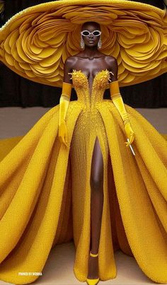 Mimi o Keren by Meshach Obinna African Royalty, Gold Gown, Glamour Dress, Futuristic Fashion, Gala Dresses, Glam Dresses, Black Women Art, Gorgeous Gowns, African Fashion Dresses