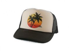 Sunset Trucker Hats | Vintage Trucker Hat | Adjustable Trucker Foam Brown Hats | Snapback Hats | Trucker Hat Man | Trendy Trucker Mesh Hats ⭐Whether taking a ride down the highway, hiking a remote trail, or enjoying some outdoor time with friends, this Trucker Hat is perfect for your next adventure. ⭐Our Adjustable Sunset Trucker Hats has a pre-curved brim that keeps things on your head in place and features mesh sides and panelling for increased breathability! Constructed from a 100% polyester Beer Hat, Vacation Hat, Beach Logo, Vintage Snapback, Snap Back Hat, Vintage Trucker Hats, Funny Hats, Brown Hats, Kids Baseball