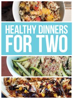 healthy dinner ideas for two with text overlay