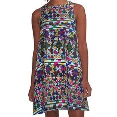 Loose-fit, mid-length sleeveless dress with silky handfeel. Printed on both sides. Machine washable. Size range XS-2XL. Silk threads embroidery design. Trendy Embroidery, Silk Thread, Dress For Sale, Both Sides, Mid Length, Embroidery Design, Dresses For Sale, A Line Dress, Embroidery Designs