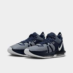 Elevate Your Sneaker Game With The Nike Lebron Witness 7 Tb Sneakers In Midnight Navy And White. These Athletic Shoes Are Perfect For Any Occasion, Whether You're Hitting The Gym Or Just Running Errands. The Lace-Up Closure And Low-Top Shoe Shaft Style Ensure A Secure Fit, While The Breathable Synthetic Upper Material Provides Comfort And Performance. Featuring A Cushioned Insole And Standard Shoe Width, These Limited Edition Sneakers Are Designed For Walking, Cross Training, Running, And Joggin Navy Basketball Shoes With Boost Midsole, Navy High-top Basketball Shoes With Boost Midsole, Navy High-top Sneakers With Boost Midsole For Sports, Navy Cushioned Basketball Shoes For Streetwear, Navy Low-top Basketball Shoes, Nike Navy Low-top Basketball Shoes, Navy Low-top Nike Basketball Shoes, Navy Basketball Shoes With Round Toe, Navy Low-top Basketball Shoes With Cushioned Footbed