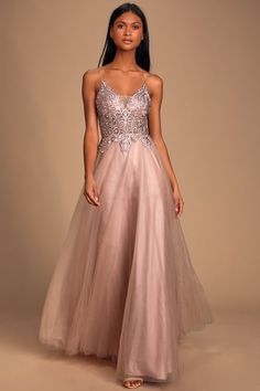 Dresses for Women | Best Women's Dresses Online Champagne Dresses Long, Rhinestone Maxi Dress, Aliexpress Dresses, Debutante Dresses, Dresses Lulus, Glamorous Fashion, Full Tulle Skirt, Prom 2020, Long Formal Gowns