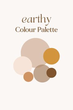 the earthy color palette is shown with different shades