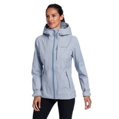 Our newest waterproof shell for all things alpine (and in town too). Lightweight 3-layer construction, highly breathable, with superior weather protection. Great for winter skiing, spring climbing, and hiking through summer and fall. Models shown are 5'9" to 5'11" tall, wearing size S/4, L/12, or XXL/18. Winter Skiing, Eddie Bauer Women, Anniversary Sale, Jacket Sale, The Outdoors, Eddie Bauer, Color Options, Rain Jacket, Puffer