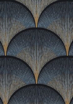 an art deco wallpaper design with fan like shapes