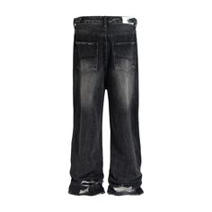 Hearujoy Baggy Damaged Hole Frayed Wide Leg Jeans for Men and Women Straight High Street Ripped Denim Trousers Oversized Cargo Pants Closure Type: zipper fly Applicable Scene: Daily Fabric Type: Softener Applicable Season: Four Seasons Decoration: HOLE Pattern Type: Solid Fit Type: LOOSE Length: full length Jeans Style: STRAIGHT Craft of Weaving: knit Thickness: midweight Waist Type: MID Oversized Cargo Pants, Style Hip Hop, Jeans For Men, Winter Tops, Ripped Denim, Denim Trousers, Coat Pant, Casual Jeans, Autumn Summer