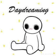 a drawing of a teddy bear with the words daydreaming on it