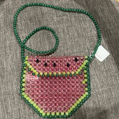 Adorable, Brand New, Beaded Bag Purchased As Gift That We Forgot About And Now My Girls Have Outgrown It. Thinking This Is Suited Size Best For Under Age 11. Fun Pink Shoulder Bag As A Gift, Handmade Pink Bags For School, Handmade Shoulder Bag For School In Summer, Cute Handmade Green Shoulder Bag, Handmade Pink School Bags, Green Beaded Shoulder Bag For Daily Use, Pink Beaded Bags For Daily Use, Summer Pink Beaded Shoulder Bag, Pink Beaded Bag For Everyday Use