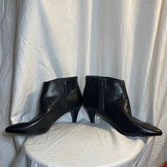 Ankle Boots Nwot Spring Formal Boots With Round Toe, Formal Spring Boots With Round Toe, Formal Round Toe Boots For Spring, Casual Boots With 4-inch Heel For Fall, Ankle-high Boots With 4-inch Heel For Winter, Winter Ankle-high Boots With 4-inch Heel, Ankle-high Boots For Formal Spring Occasions, Winter Boots With 4-inch Heel And Ankle-high, Casual Evening Boots For Spring