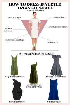 Dresses For Upside Down Triangle, Asymmetrical Neckline Dress