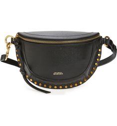 Isabel Marant Skano Hobo Bag | Nordstrom Travel Belt Bag With Metal Hardware, Leather Belt Bag With Metal Hardware For Travel, Leather Belt Bag With Gold-tone Hardware For On-the-go, Leather Crossbody Belt Bag With Gold-tone Hardware, Travel Crossbody Belt Bag With Metal Hardware, Crossbody Belt Bag With Metal Hardware For Travel, Metal Hardware Crossbody Belt Bag For Travel, Modern Crossbody Belt Bag With Zipper Closure, Modern Satchel Saddle Bag With Zipper Closure